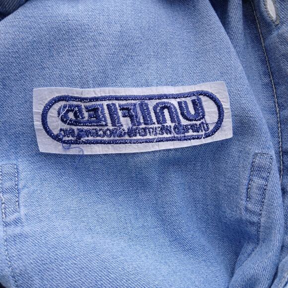 Harriton Long-Sleeve Light Denim Shirt Mens 2XL cotton work Unified Grocers - Picture 8 of 14